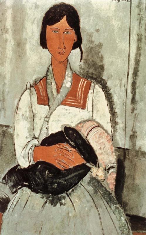 Amedeo Modigliani Gypsy Woman and Girl France oil painting art
